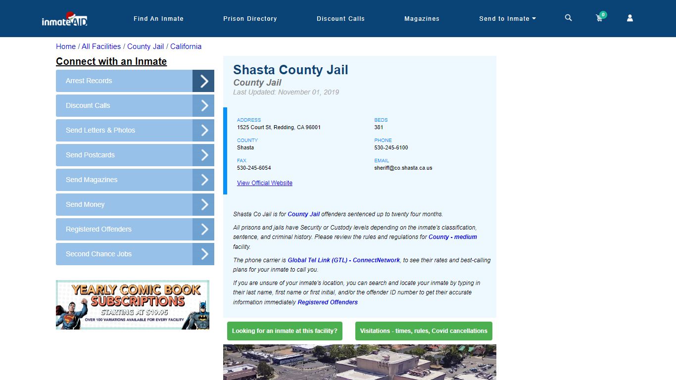 Shasta County Jail - Inmate Locator - Redding, CA